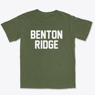 Benton Ridge Ohio Classic Block Premium Heavyweight T-shirt