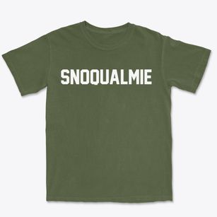 Snoqualmie Washington Classic Block Premium Heavyweight T-shirt