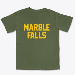Marble Falls Texas Classic Block Premium Heavyweight T-shirt
