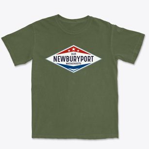 Newburyport Massachusetts Diamond Star Premium Heavyweight T-shirt
