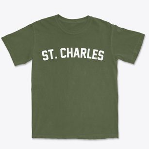 St. Charles Illinois Classic Curve Premium Heavyweight T-shirt
