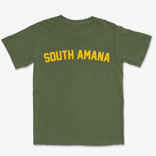 South Amana Iowa Classic Curve Premium Heavyweight T-shirt