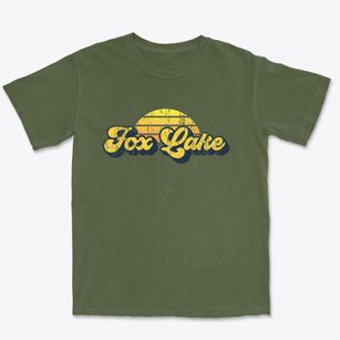 Fox Lake Wisconsin Sublime Sunset Premium Heavyweight T-shirt