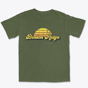 Benton Ridge Ohio Sublime Sunset Premium Heavyweight T-shirt