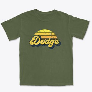 Dodge North Dakota Sublime Sunset Premium Heavyweight T-shirt