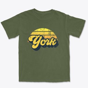 York North Dakota Sublime Sunset Premium Heavyweight T-shirt