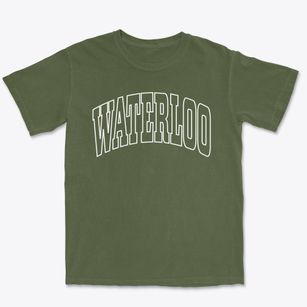 Waterloo Iowa Trendy Block Premium Heavyweight T-shirt