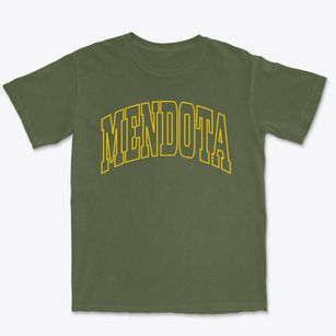 Mendota Illinois Trendy Block Premium Heavyweight T-shirt