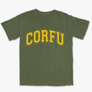 Corfu New York Varsity Premium Heavyweight T-shirt