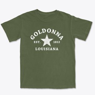 Goldonna Louisiana Star Premium Heavyweight T-shirt