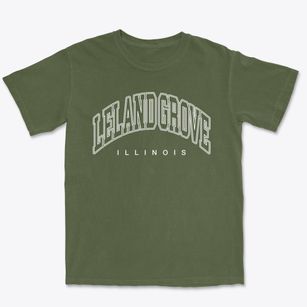 Leland Grove Illinois Inline Premium Heavyweight T-shirt