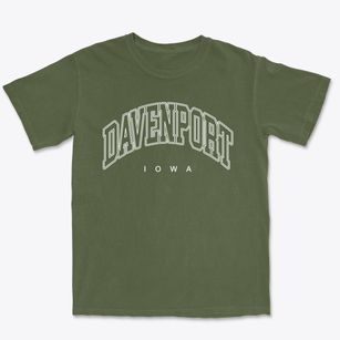 Davenport Iowa Inline Premium Heavyweight T-shirt
