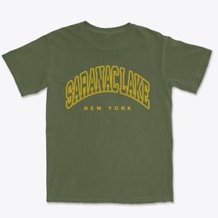 Saranac Lake New York Inline Premium Heavyweight T-shirt