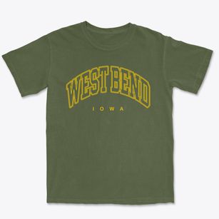 West Bend Iowa Inline Premium Heavyweight T-shirt