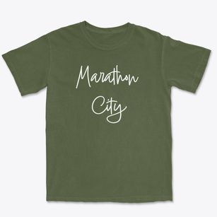Marathon City Wisconsin Freestyle Premium Heavyweight T-shirt