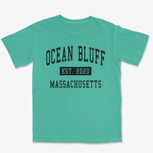 Ocean Bluff Massachusetts Classic Established Premium Heavyweight T-shirt