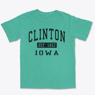 Clinton Iowa Classic Established Premium Heavyweight T-shirt