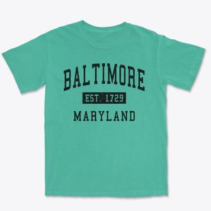 Baltimore Maryland Classic Established Premium Heavyweight T-shirt