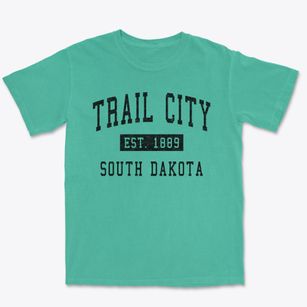Trail City South Dakota Classic Established Premium Heavyweight T-shirt
