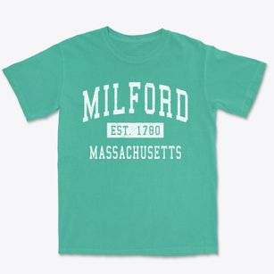Milford Massachusetts Classic Established Premium Heavyweight T-shirt