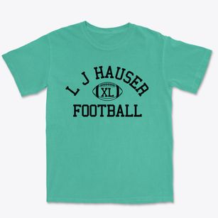 L J Hauser Junior High School Classic Football Premium Heavyweight T-shirt