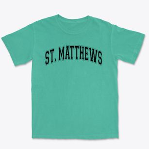 St Matthews Lutheran School Varsity Arch Premium Heavyweight T-shirt