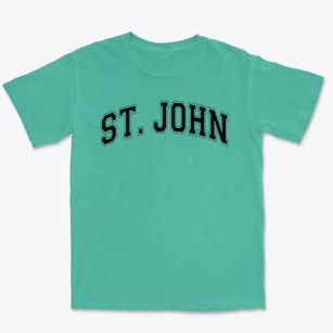 St John Parish Varsity Arch Premium Heavyweight T-shirt