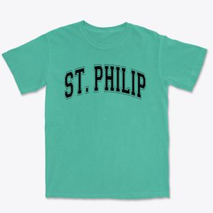 Saint Philip School Varsity Arch Premium Heavyweight T-shirt