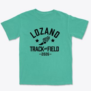 Lozano Bilingual & International Magnet School Track and Field Premium Heavyweight T-shirt