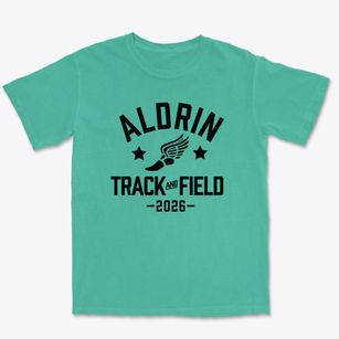 Aldrin Junior High School Track and Field Premium Heavyweight T-shirt