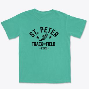 St Peter The Apostle Parish Track and Field Premium Heavyweight T-shirt