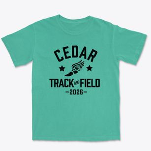 Cedar Middle School Track and Field Premium Heavyweight T-shirt