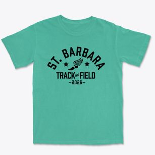 St Barbara Parish Track and Field Premium Heavyweight T-shirt