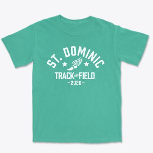 Saint Dominic School Track and Field Premium Heavyweight T-shirt