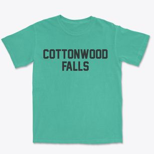Cottonwood Falls Kansas Classic Block Premium Heavyweight T-shirt
