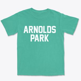 Arnolds Park Iowa Classic Block Premium Heavyweight T-shirt