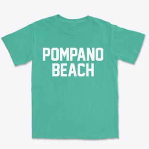Pompano Beach Florida Classic Block Premium Heavyweight T-shirt
