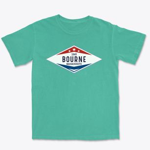 Bourne Massachusetts Diamond Star Premium Heavyweight T-shirt