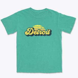 Detroit Michigan Sublime Sunset Premium Heavyweight T-shirt