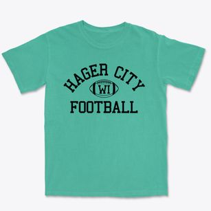Hager City Wisconsin Football Premium Heavyweight T-shirt