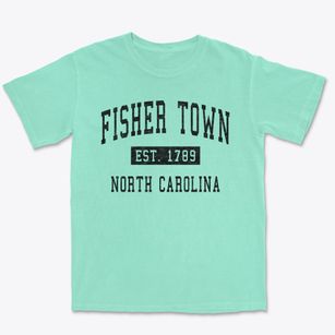 Fisher Town North Carolina Classic Established Premium Heavyweight T-shirt