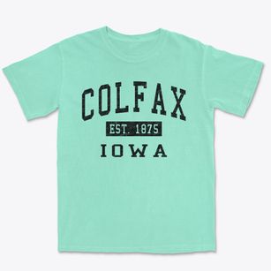 Colfax Iowa Classic Established Premium Heavyweight T-shirt