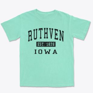 Ruthven Iowa Classic Established Premium Heavyweight T-shirt