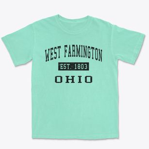 West Farmington Ohio Classic Established Premium Heavyweight T-shirt