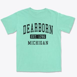 Dearborn Michigan Classic Established Premium Heavyweight T-shirt