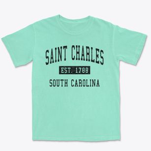 Saint Charles South Carolina Classic Established Premium Heavyweight T-shirt