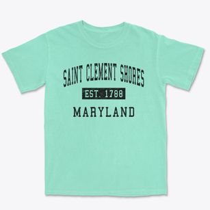 Saint Clement Shores Maryland Classic Established Premium Heavyweight T-shirt
