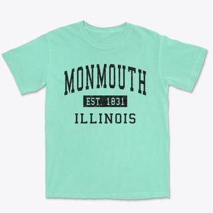 Monmouth Illinois Classic Established Premium Heavyweight T-shirt