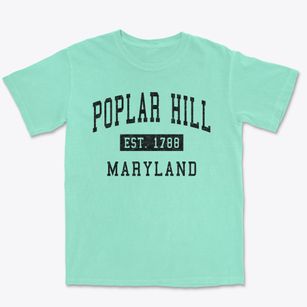 Poplar Hill Maryland Classic Established Premium Heavyweight T-shirt