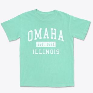 Omaha Illinois Classic Established Premium Heavyweight T-shirt